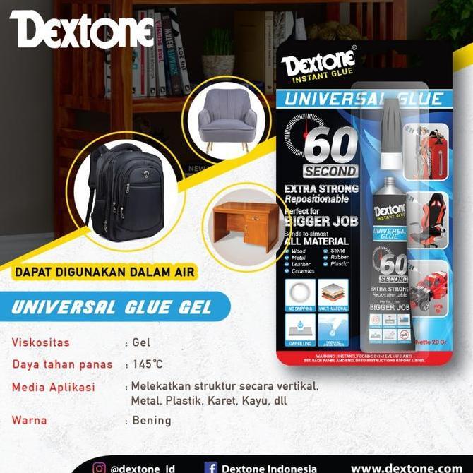 Terjaminmutu- Dextone Universal Glue Instan Glue Lem Multifungsi