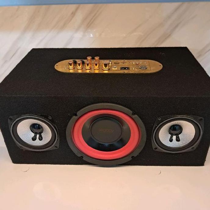 Murah Paket Combo Subwoofer Aktif 6 Inch Legacy 696 Amplifier D900 Gold