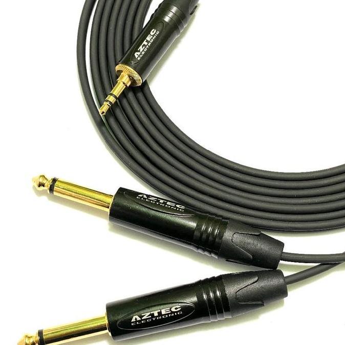 Sale Kabel Aux Jack 3.5Mm To 2 Jack Akai Mono - Kabel Hp / Kabel Laptop Ke Mixer Jack Mini 3.5Mm Ke 