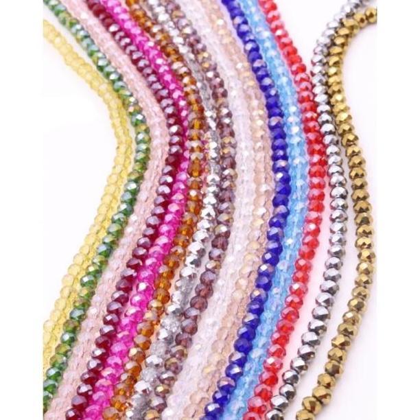 Ready (Part 1) Manik Kristal Ceko 4mm / Manik Bakpau / Manik Kristal Bakpau Ceko / Manik Gepeng / Ma