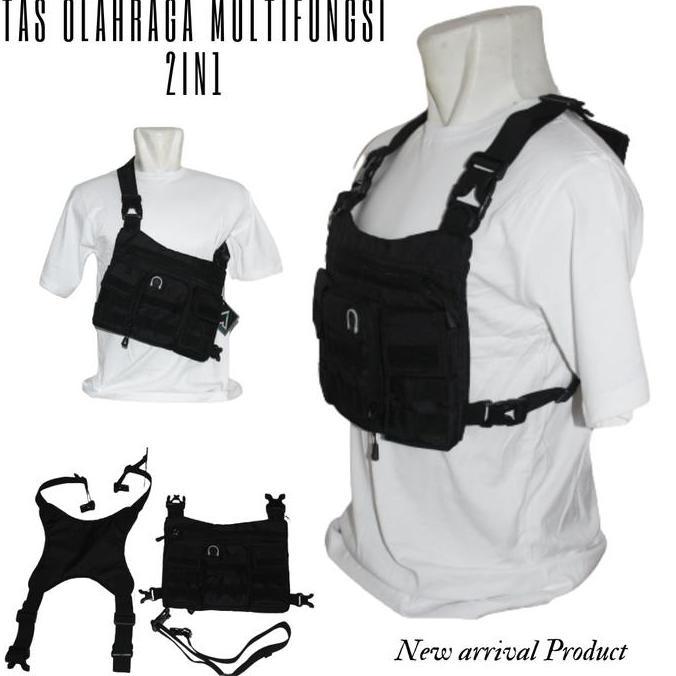 Tas Selempang Minimalis Tas Depan Dada Simple Anti Ribet Model Depan Dada Chest Bag Sport