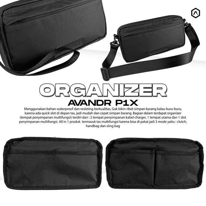 Clutch Pria Avandr P1X - Clutch Bag Pria Anti Air Multifungsi 3 In 1 Sling Bag