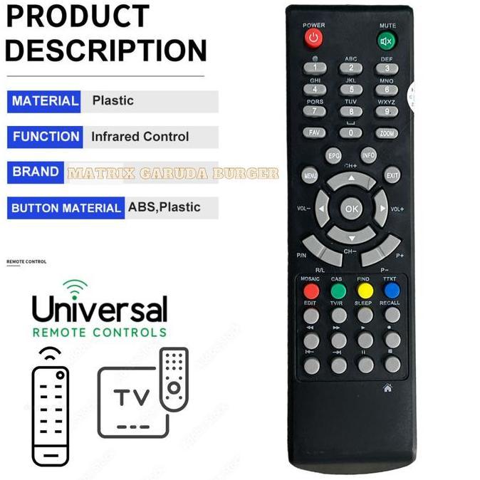JAOPMAM REMOTE RECEIVER MATRIX GARUDA BURGER SINEMA TANAKA MPEG4 RJ8C PROTOK