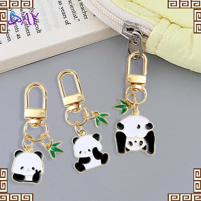 VIVIJEE Gantungan Kunci Panda Lucu Lovely China Panda Mobil Keychain Gantungan Tas Panda Lucu PROTOK