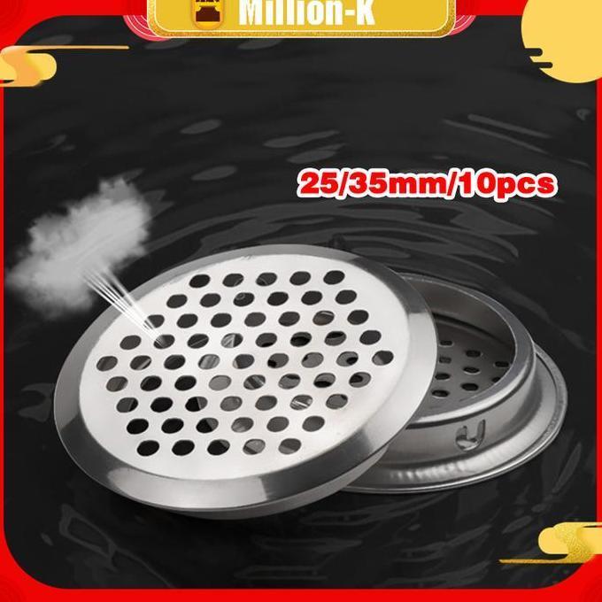 ICHENGO 10pcs Lubang Ventilasi Bulat Lemari / Ventilasi Udara Lemari / Tutup Lubang Udara Saringan U