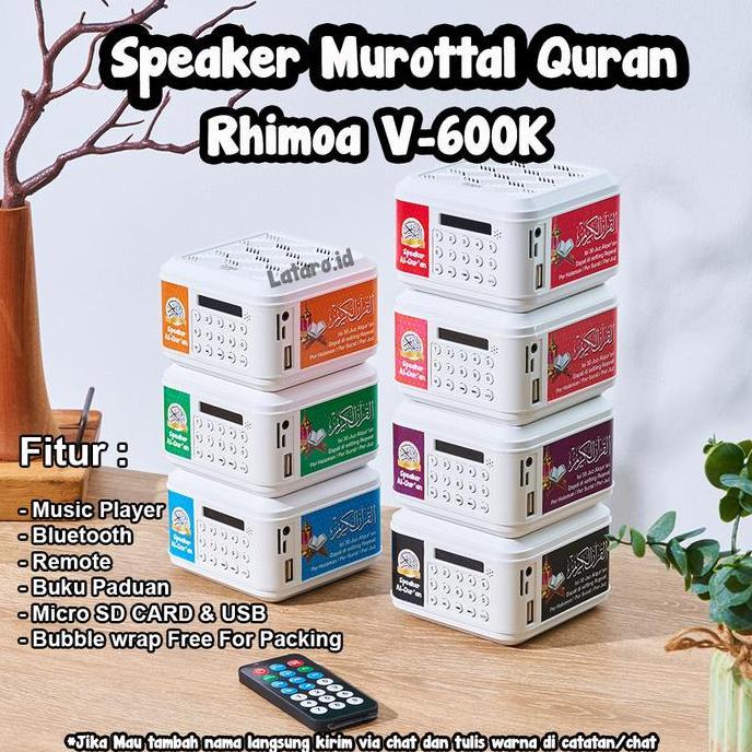 Grosir Rhimoa Speaker Al-Qur'An 30 Juz V600Lw V600W V600K V600Pb V600Mini V600Lamp Bluetooth