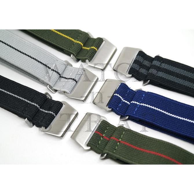 French Marine Nationale Parachute Parasut Nato Strap MN 18mm 20mm 22mm Black Grey Green Navy