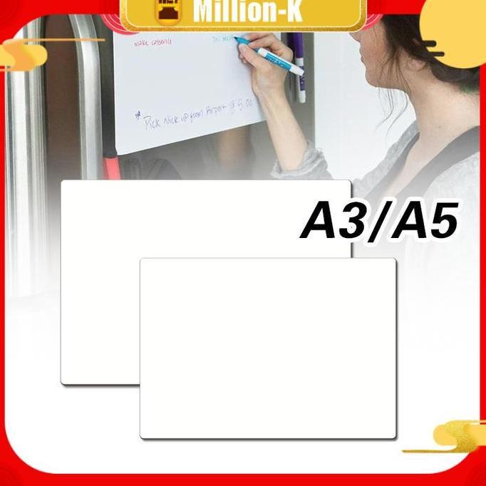 DZAWAO A3 A5 Magnetic White Board / Magnet Papan Tulis / Polos Magnet Lembaran PROTOK