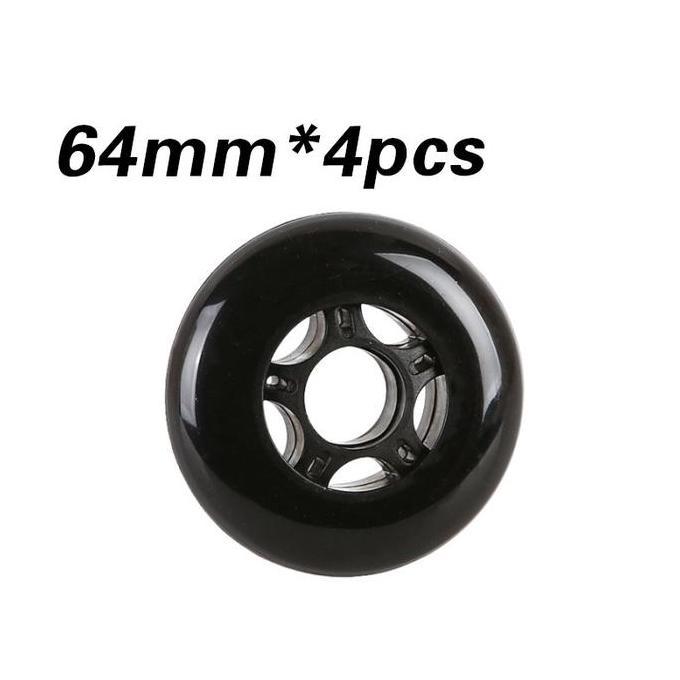DZAWAO 4Pcs 64mm Roda Inline Skate / Roda Sepatu / Wheels Inline Skate PROTOK