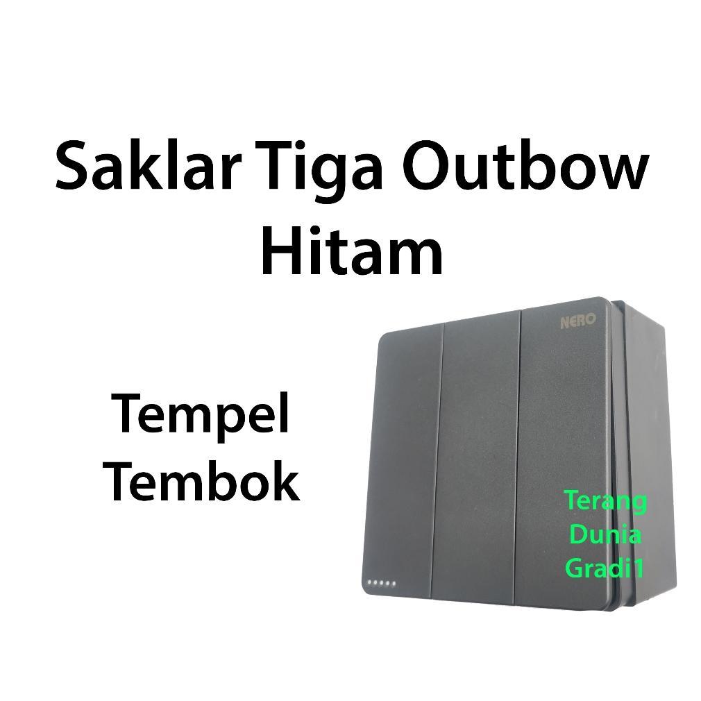 Saklar Tiga Tempel Hitam Saklar Tiga Outbow Hitam Saklar Tripel Hitam Tempel Saklar 3Gang Triple Hit