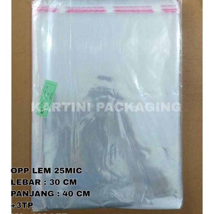 Plastik Opp Lem 30X40 Tebal : 25 Mic