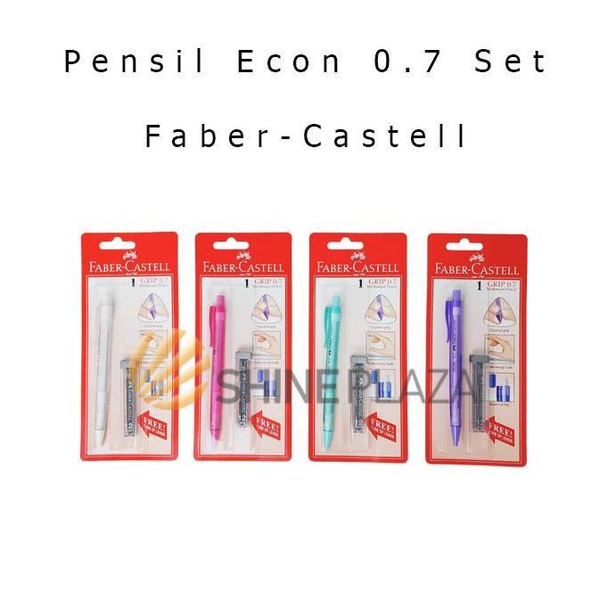 Pensil Mekanik Faber Castell Econ Set 0.7mm - Mechanical Pencil Faber-Castell 0,7 mm