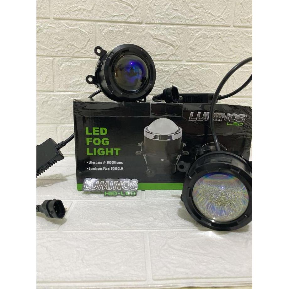 Lampu kabut motor/mobil led foglamp luminos 3 warna biled projector 3 inch ORINAL