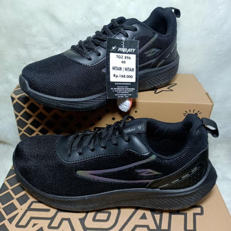 HOT DEALS SEPATU PROATT TGZ896 TALI , HITAM POLOS,SEPATU ANAK SEKOLAH SD DAN SMP.,SMA, SEPATU CASUAL