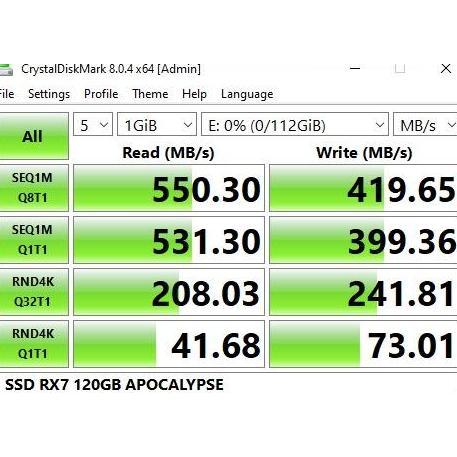 SSD RX7 120GB RESMI 3 TAHUN