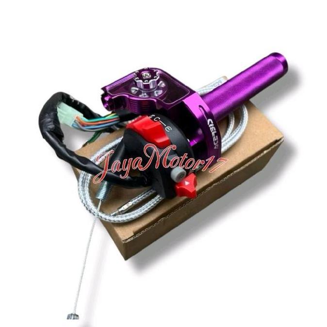 PAKET 2in1 GAS SPONTAN ACERBIS V2 PLUS SAKLAR KANAN MUFAC KG76 UNIVERSAL ALL MOTOR VARIO BEAT SCOOPY