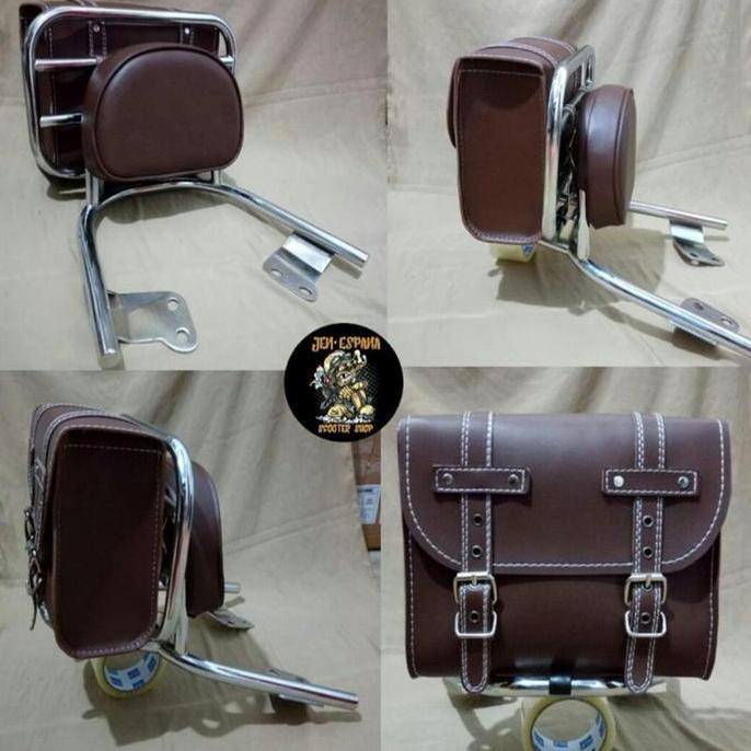 backrack honda scoopy sandaran belakan plus tas aksesoris scopy