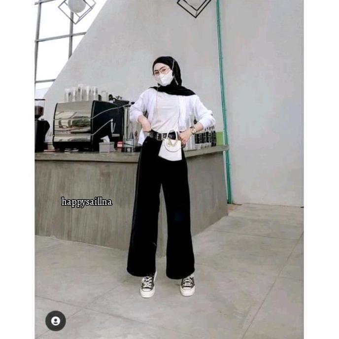 OOTD Celana Hightwaist Kulot Mozza Jeans Wanita Terbaru OOTD