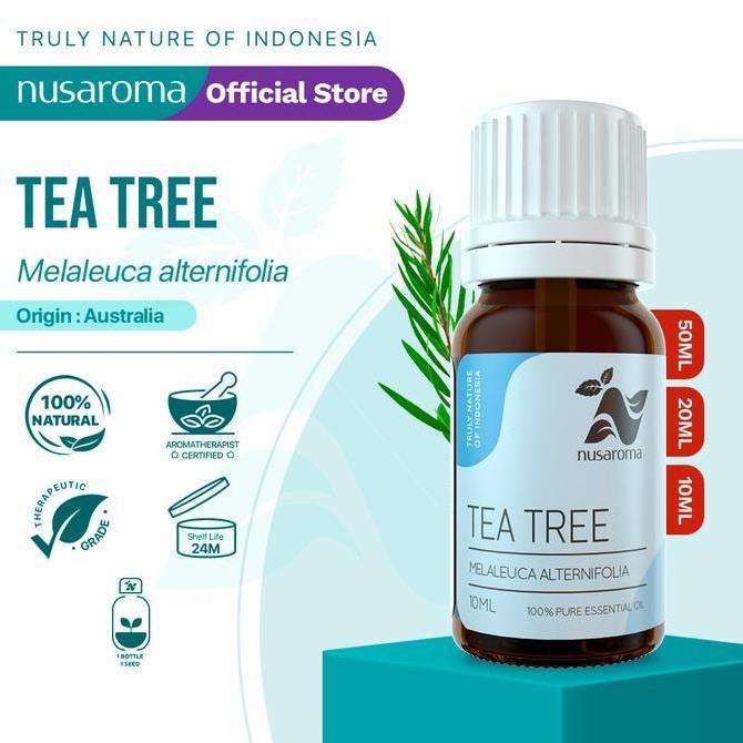 Clenesc- Nusaroma Tea Tree Essential Oil - Minyak Aromaterapi Untuk Perawatan Rambut Dan Antibakteri