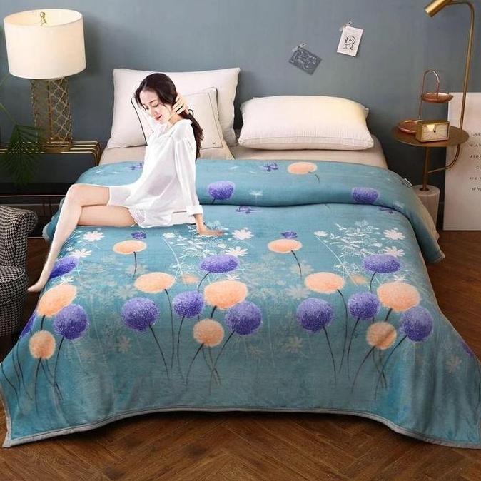 selimut bulu halus super lembut 180x200 list tebal impor termurah