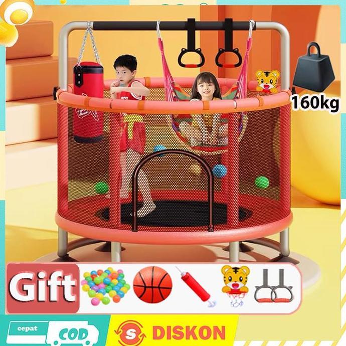 Jresome.Idde - Promo LiveTrampoline Trampolin Anak 140Cm120Cm Lompat Trampolin Mainan Anak Fitness O