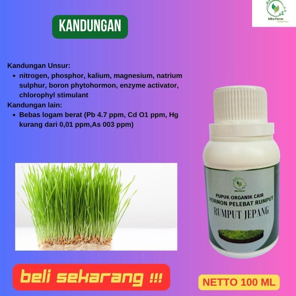 ESHALMALL PUPUK ORGANIK CAIR PENYUBUR TANAMAN RUMPUT JEPANG. PUPUK ORGANIK CAIR PEMICU WARNA RUMPUT 