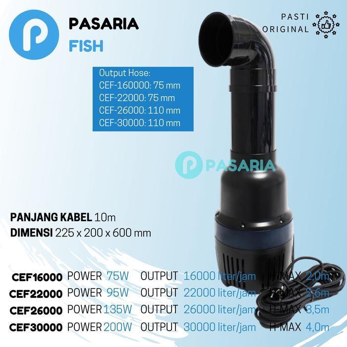 SUNSUN CEF 16000/CEF 22000/CEF 26000/CEF 30000 Pompa Celup Kolam Hemat