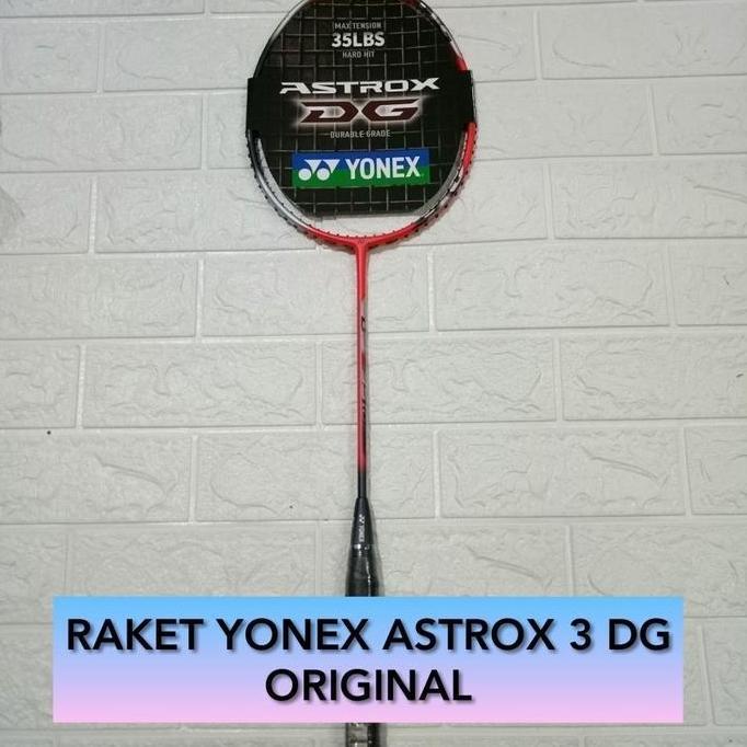 Raket Badminton YONEX ASTROX 3DG 3 DG +senar YONEX BG66 original
