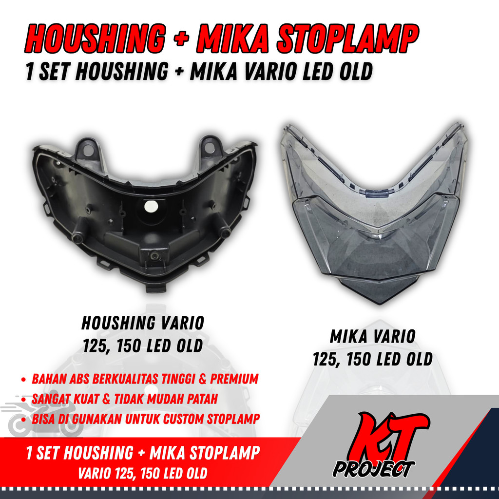 PAKET 1 SET HOUSHING STOPLAMP + MIKA STOPLAMP VARIO LED OLD MIKA STOPLAMP BEAT HOUSHING VARIO LED NE