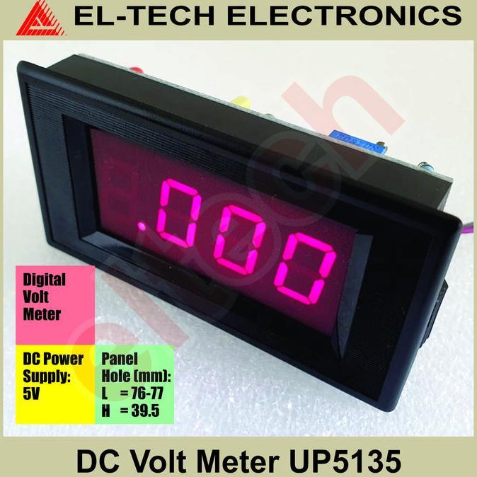 TERMURAH - DC Volt Meter Pengukur Tegangan Voltage 3.5-Digit LED Power 5VDC