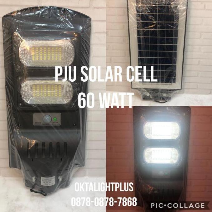 Lampu Jalan PJU LED Solar Cell 60W Panel Surya SOROT 60 WATT SolarCell
