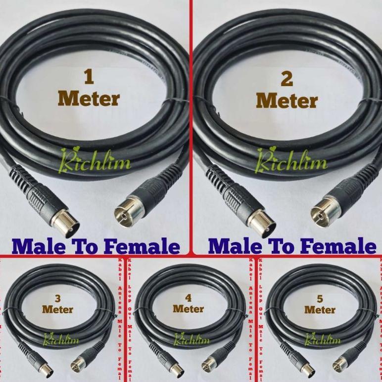 ESHALMALL KABEL LOOP OUT ANTENA TV MALE TO FEMALE / KABEL ANTENA TV JUMPER/PARALEL ANTENA CEWEK COWO