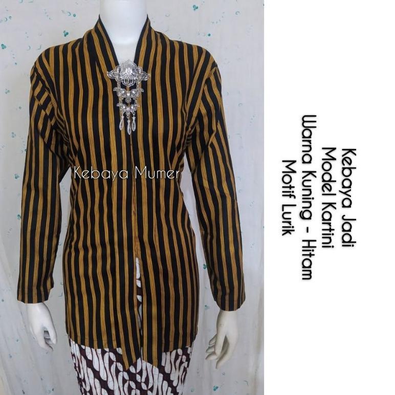 Discount Kebayamumer Kebaya Motif Lurik Model Kutu Baru Kartini Baju Adat Jawa Tradisional Bahan Kat