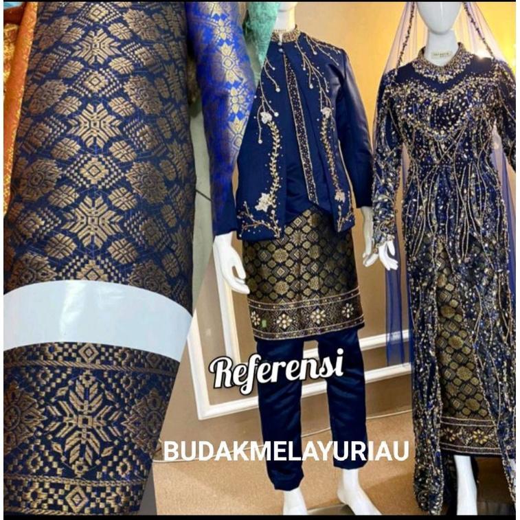 Premium Kain Songket Meteran Khas Melayu Ornamen Khas Melayu Bahan Premium Budak Melayu Riau