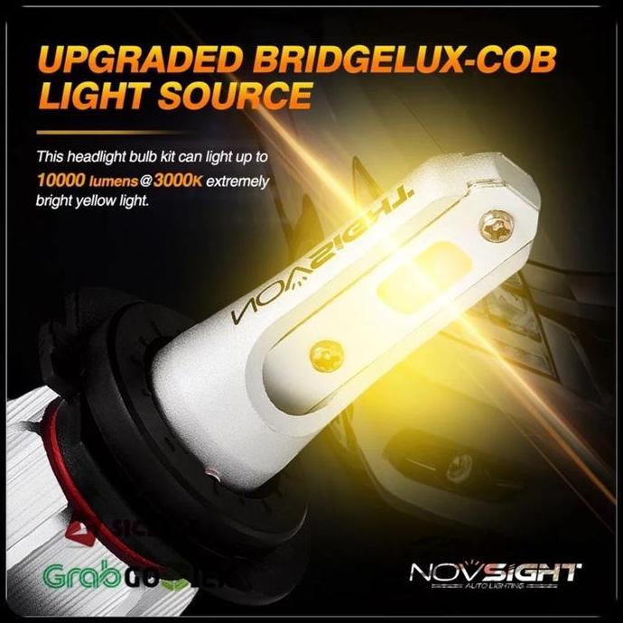Lampu Led Mobil Novsight N21Y Super Bright Kuning 3000K H1 H3 H8 H11 H16 Hb3 Hb4 Car