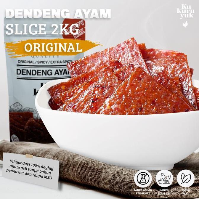 Foodx- [Premium] Dendeng Kukuruyuk - Dendeng Ayam Kotak 2 Kilogram | Dendeng Ayam Kukuruyuk Kotak |D