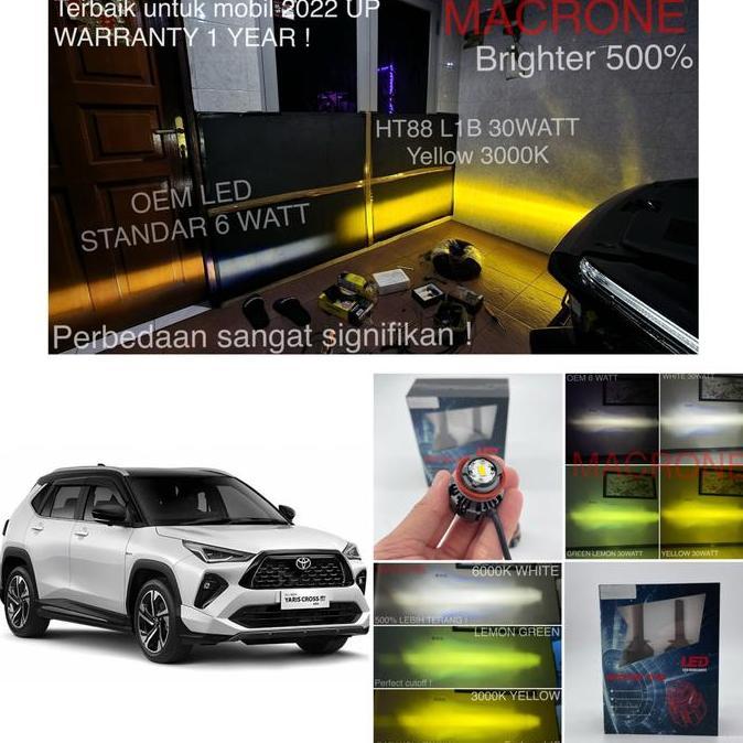 Lampu Led Macrone Ht88 L1B 30 Watt Foglamp Toyota Yaris Cross