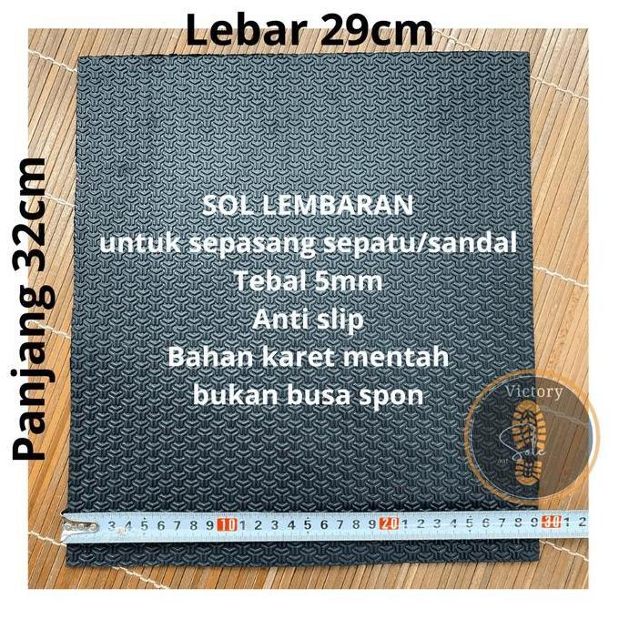 Sol Lembaran sepatu sandal flat pria motif pasir anti slip bahan karet mentah