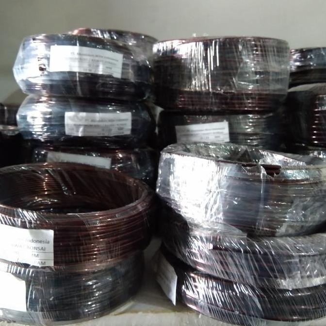 Kawat bonsai maroon ukuran 1~ 6 mm 500 gram kawat bonsai aluminium