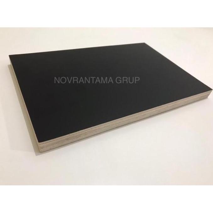 Multiplek / Triplek melamin hitam doff 3mm 80x80 cm melaminto hitam