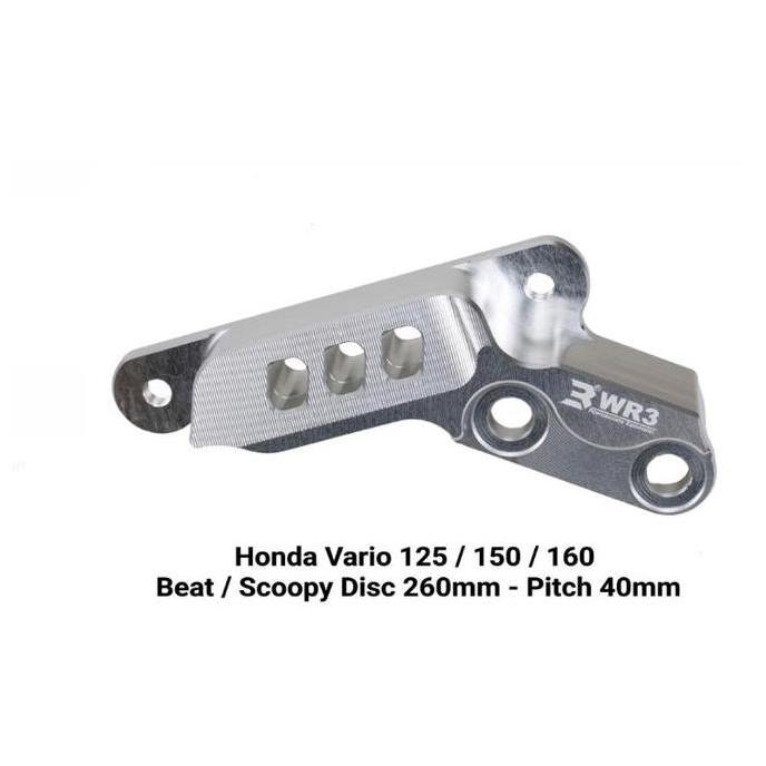 WR3 Bracket Kaliper Brembo 4 Piston 1p Depan Honda Beat Vario Scoopy