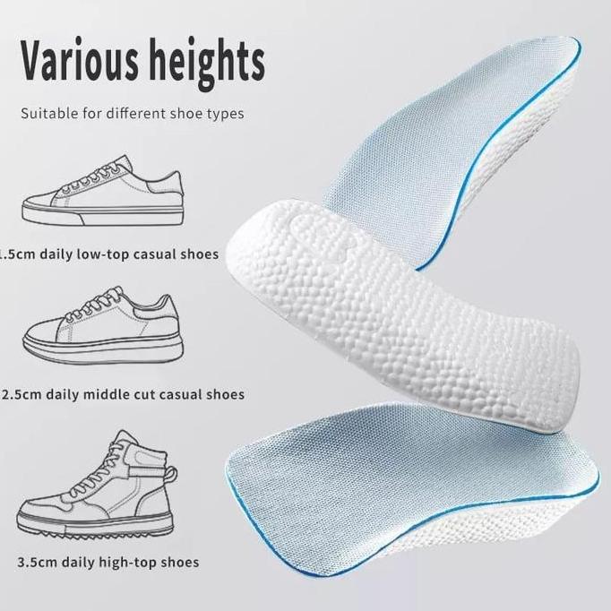 ALAS SEPATU PENINGGI BADAN PRIA DAN WANITA INSOLE PENINGGI SEPATU UNTUK TUMIT