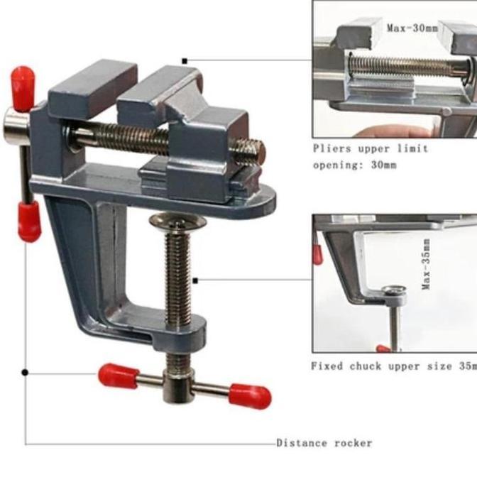 MATEGAV Catok Meja Ragum Putar / Table Clamp Vise / Penjepit Meja Table Vise / Mini Ragum Catok Meja