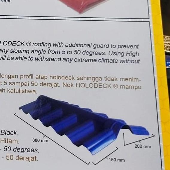 Nok holodeck atap UPVC untuk atap holodeck UPVC