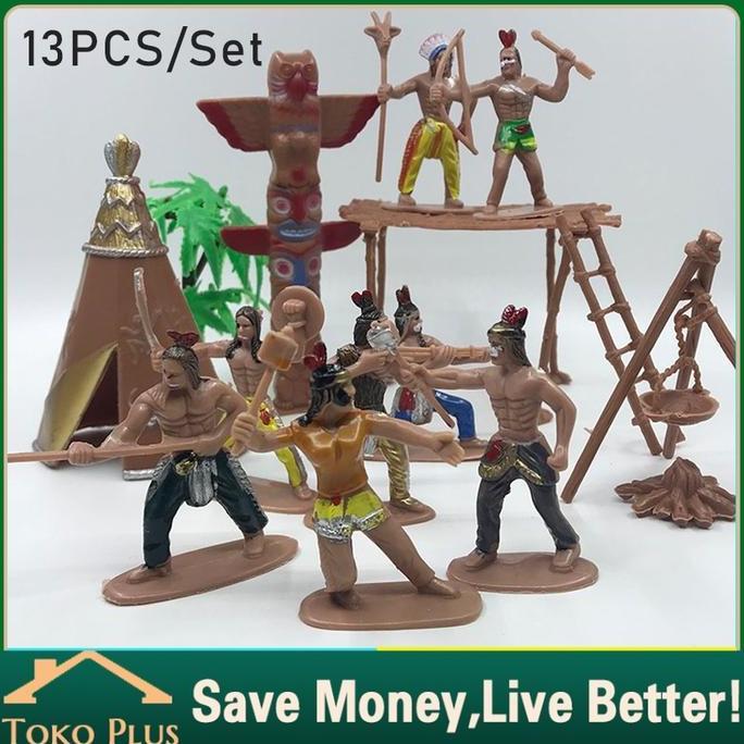 BETALAV Figure Orang Suku Indian Hutan Pedalaman - Diorama Maket Miniatur
