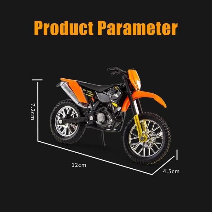 BOTOF Diecast Ktm 1:18/ Miniatur Motor Trail / Mainan Koleksi Anak Model Motor / Miniatur Motor Baha