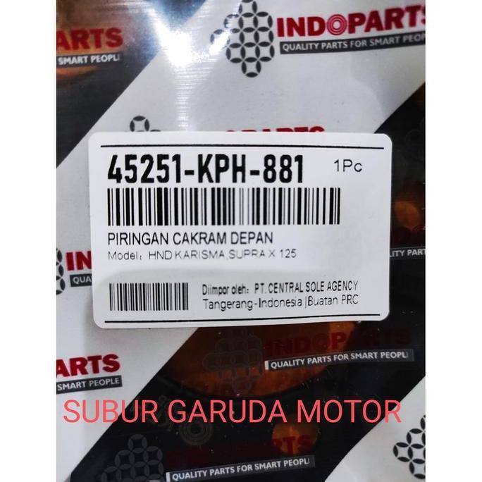 PIRINGAN CAKRAM INDOPARTS SUPRA X 125 KARBURATOR SUPRA FIT NEW REVO 100 CS 1 TIPE KPH MERK INDOPART 