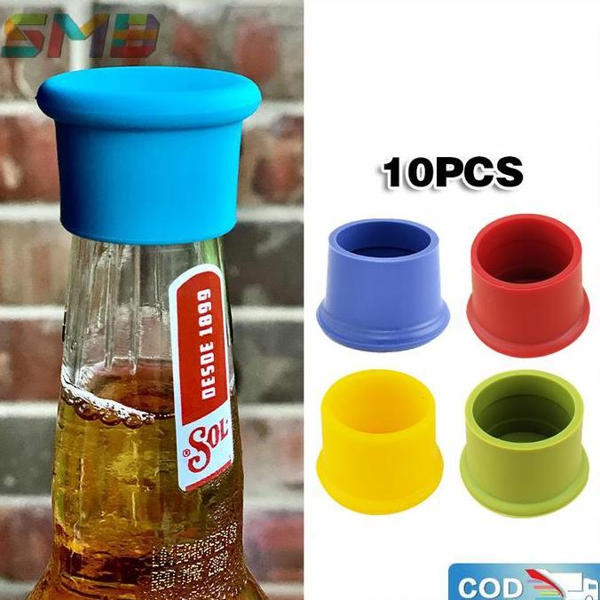 OTNEUDA Tutup Botol Karet Reusable 10pcs-Wine Kecap Saus Botol Sealer-Tutupan Botol Silikon