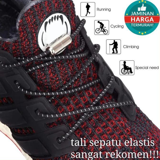 TERBARU TALI SEPATU ELASTIS TANPA IKAT TALI SEPATU BULAT PREMIUM