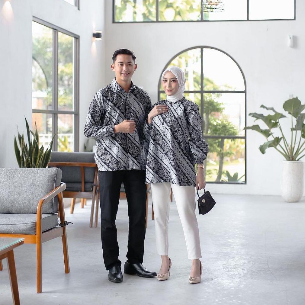 Gratis Ongkir Kain Batik Pekalongan Hitam Putih Potongan Bahan Jarik Premium